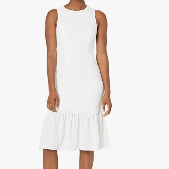 COPY - NWT Adrianna Papell Textured Crepe Flounce Dress - Picture 1 of 7